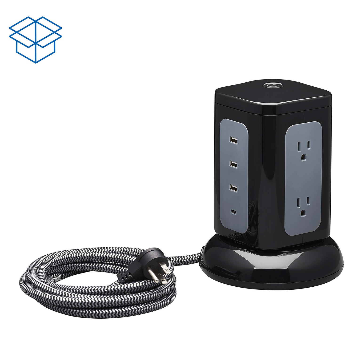Tripp Lite by Eaton TLP606UCTOWER 6-Outlet Tower Surge Protector with USB-C and USB-A Charging