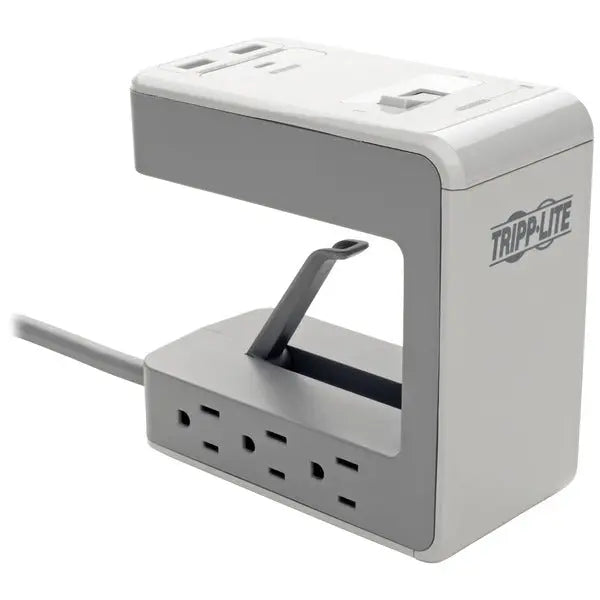 Tripp Lite TLP648USBC 6-Outlet Desk Clamp Surge Protector with USB-C and USB-A Charging Ports