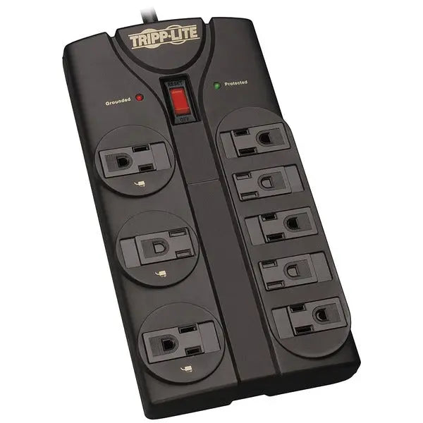 Tripp Lite TLP808B 8-Outlet Surge Protector Power Strip with Child Safety and Noise Filtering