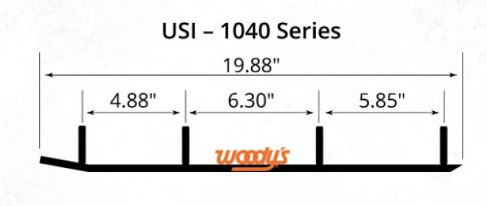 WOODYS 6 x 60 Turning 1 1/2 inch End Pad with Hard Weld for USI 4-Bolt, Model TSI4-1040