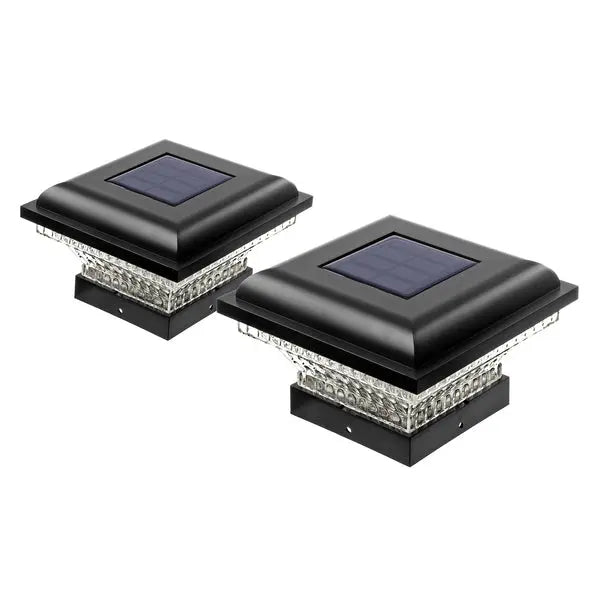 2PK SLR POST CAP LGHT BLK