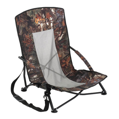 Arrowhead Outdoor Port Field Turkey Hunt Blind Chair with Camouflage Pattern and Portable Design