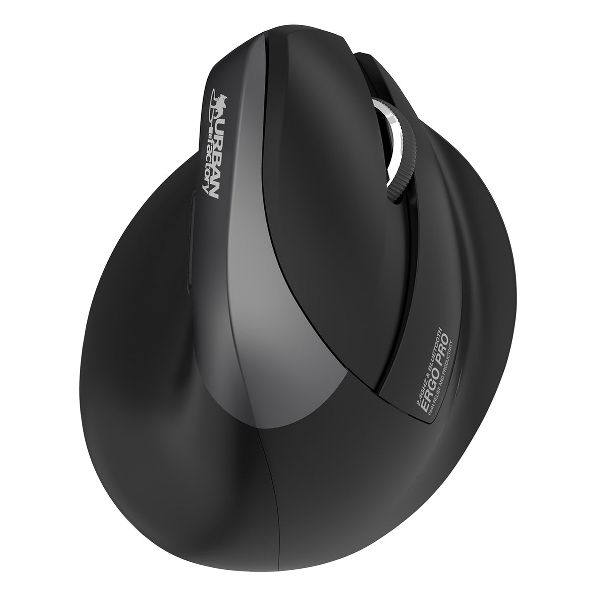 URBAN FACTORY EPR20UF Ergo Pro Wireless Ergonomic Mouse with Bluetooth and 2.4 GHz Connectivity