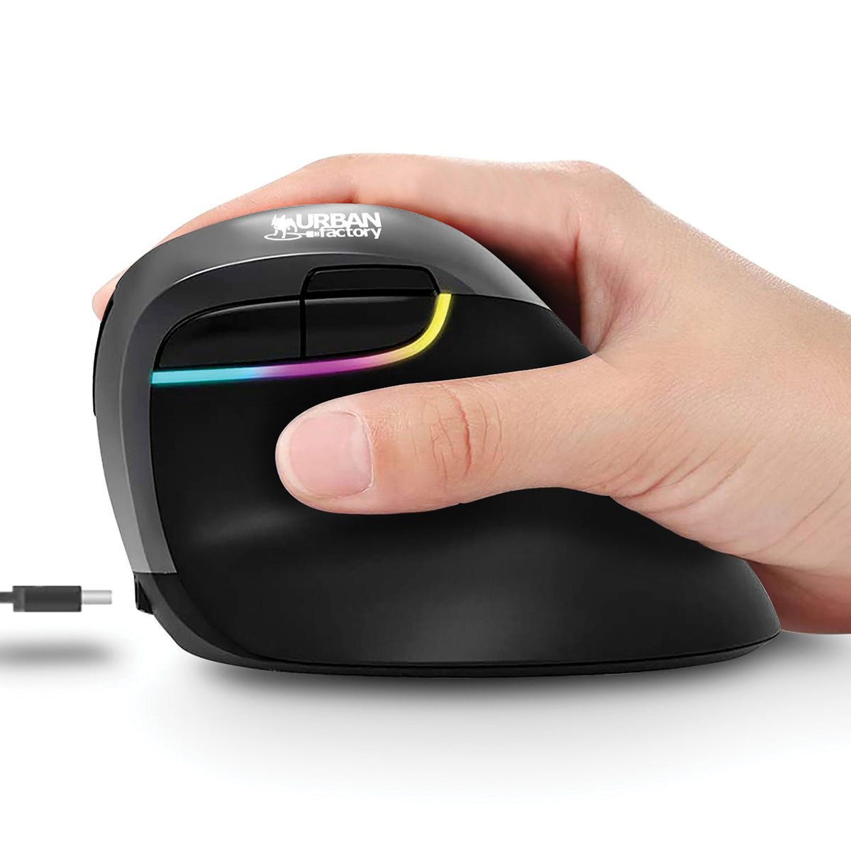 URBAN FACTORY EPR20UF Ergo Pro Wireless Ergonomic Mouse with Bluetooth and 2.4 GHz Connectivity