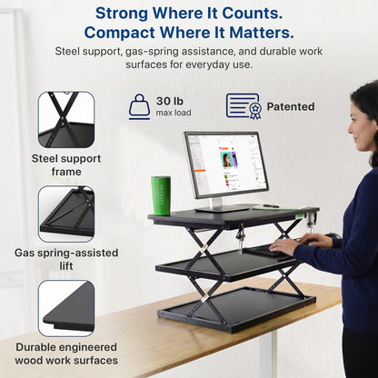 UNCAGED ERGONOMICS CDM-B Adjustable Standing Desk Converter