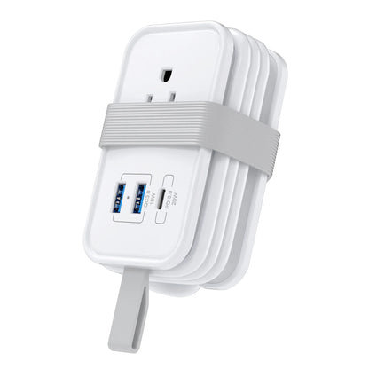 UNCAGED ERGONOMICS TRAVEL Power Strip White (Part Number: TC-WHITE)