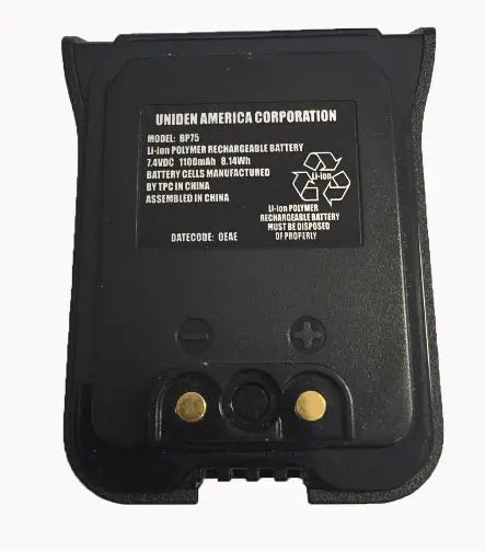 Uniden BBTH0927001 Replacement Battery for MHS75 Two-Way Radio