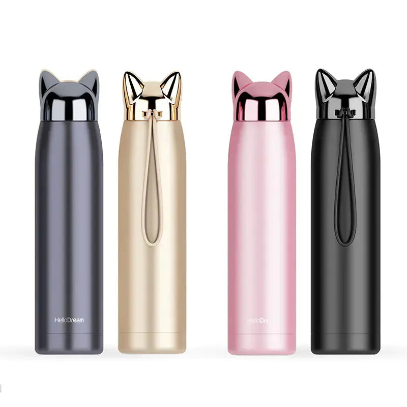 Cartoon Lightning Fox Insulated Water Bottle Atticus Goods
