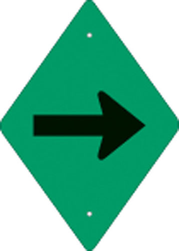 VOSS SIGNS Green Plastic Reflective ATV Trail Blazer Horizontal Arrow, Part Number 262 DA HGR