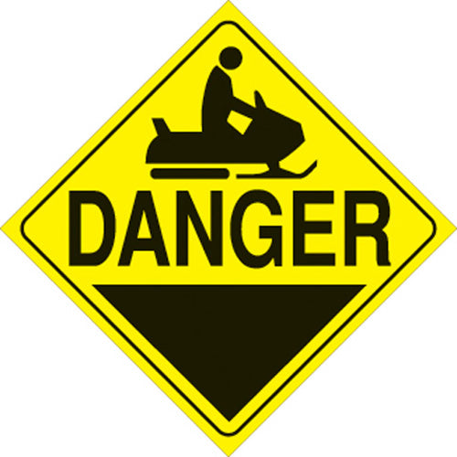 Voss Signs 403 DA YR Yellow Plastic Reflective Sign - 12" DANGER