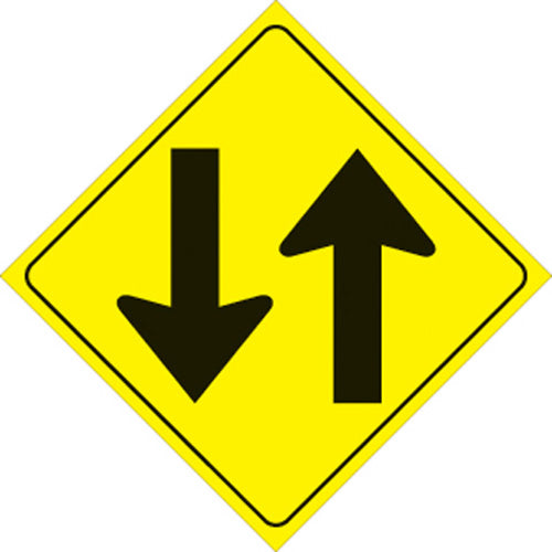 VOSS SIGNS 420 TW YR Yellow Plastic Reflective Sign, 12-Inch Two Way
