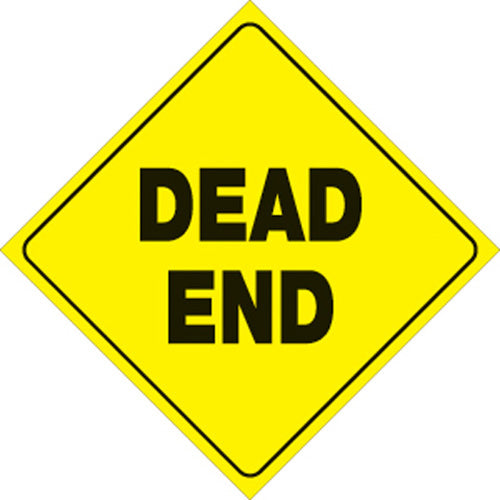 Voss Signs 12-inch Yellow Plastic Reflective Dead End Sign (Part #472 DE YR)