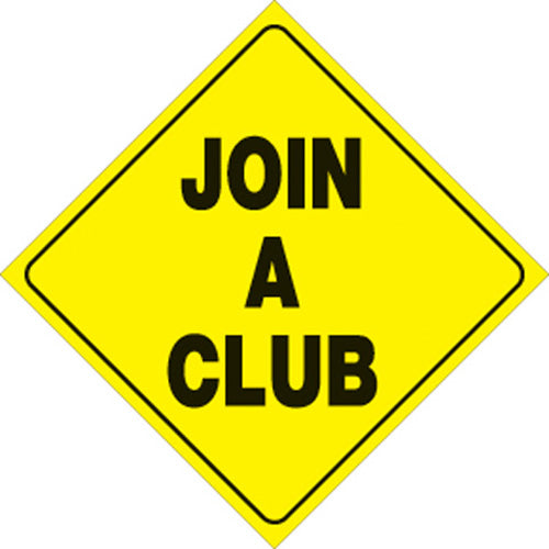VOSS SIGNS 479 JAC YR Yellow Plastic Reflective Sign, 12" - Join a Club
