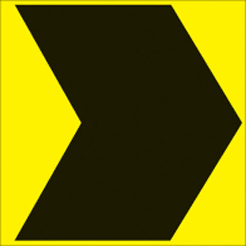 VOSS SIGNS 497 CHV YR Yellow Plastic Reflective Sign - 12" Large Arrow