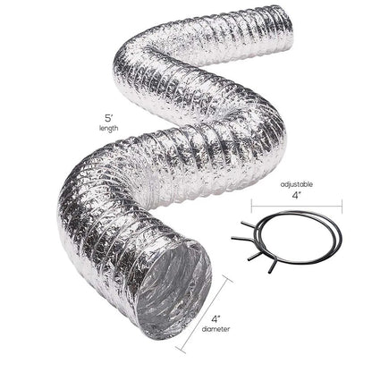 DEFLECTO Supurr-Flex 5 ft. Aluminum Flexible Dryer Vent Duct F0405MSX