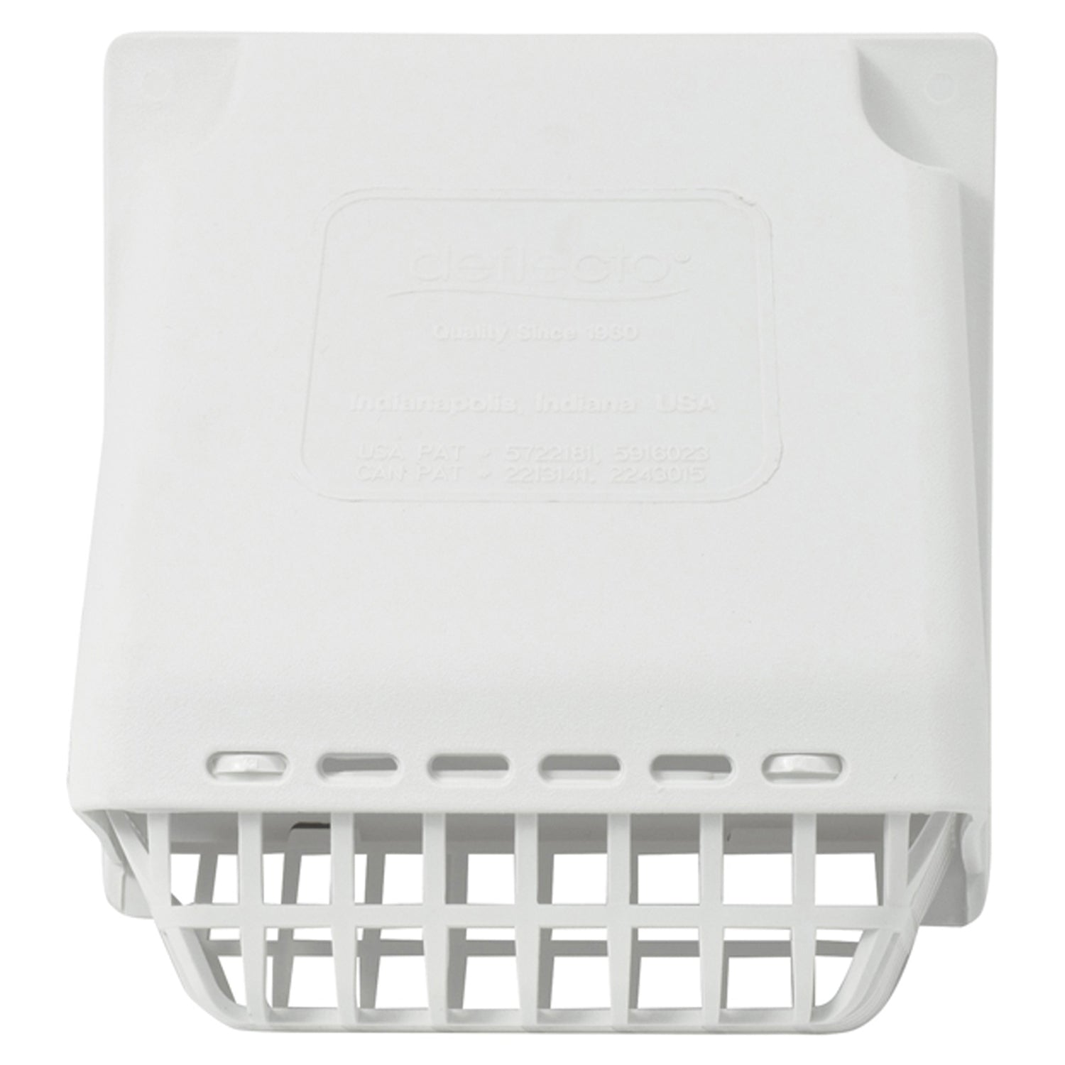 DEFLECTO HR4W White Vent Hood for 4-Inch Diameter Pipe with Bird Guard and Damper