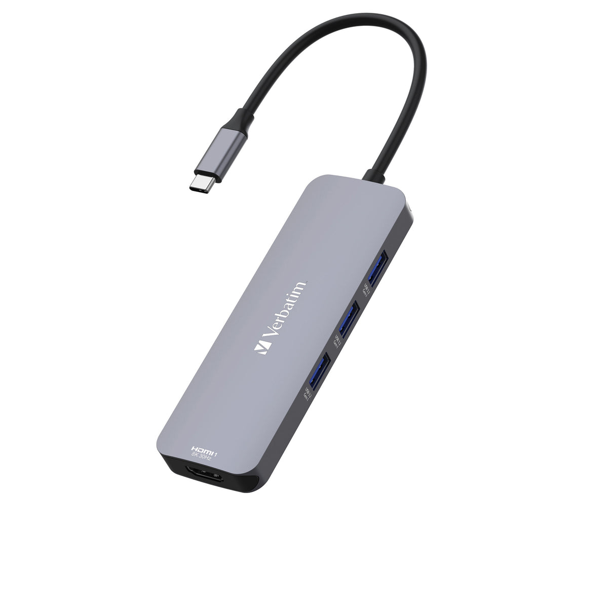 Verbatim 32151 8-Port USB-C Pro Hub with Dual HDMI, USB-A, SD, microSD, and USB-C PD