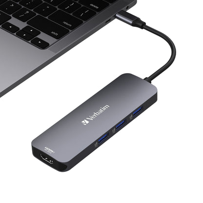 Verbatim 32151 8-Port USB-C Pro Hub with Dual HDMI, USB-A, SD, microSD, and USB-C PD