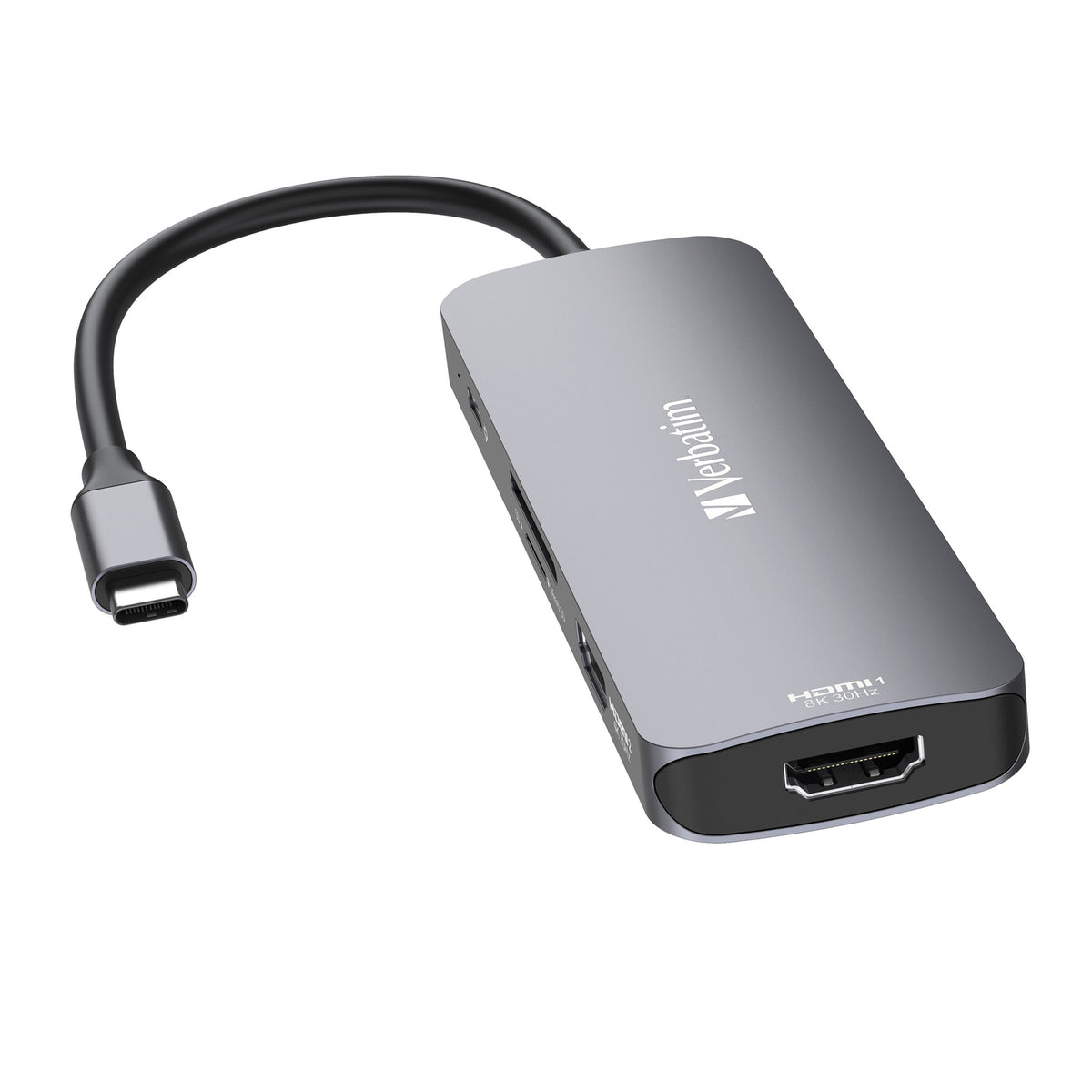 Verbatim 32151 8-Port USB-C Pro Hub with Dual HDMI, USB-A, SD, microSD, and USB-C PD