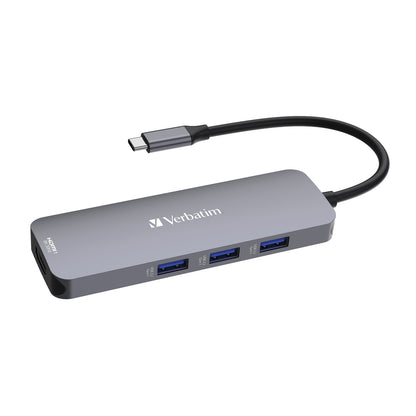 Verbatim 32151 8-Port USB-C Pro Hub with Dual HDMI, USB-A, SD, microSD, and USB-C PD