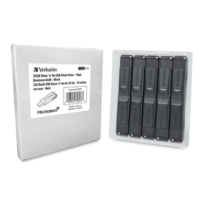 Verbatim 70893 32GB Retractable USB Flash Drives, 10-Pack