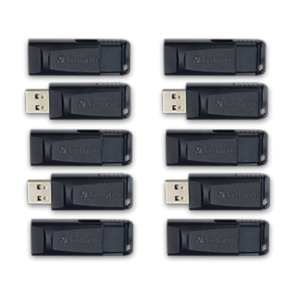 Verbatim 70893 32GB Retractable USB Flash Drives, 10-Pack