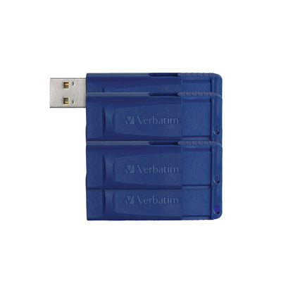 Verbatim 99121 8GB USB Flash Drive, Blue, 5-Pack