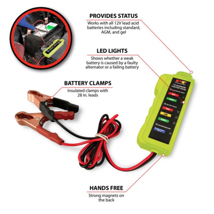 Performance Tool W2980 Voltage Checker for Automotive and Electrical Diagnostics
