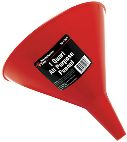 Performance Tool All Purpose Funnel 1 Quart – Essential Automotive and Home Use Tool