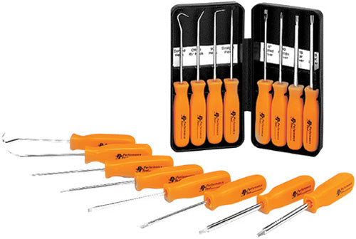 Performance Tool W941 8-Piece Pick & Driver Set for Automotive and Maintenance Tasks