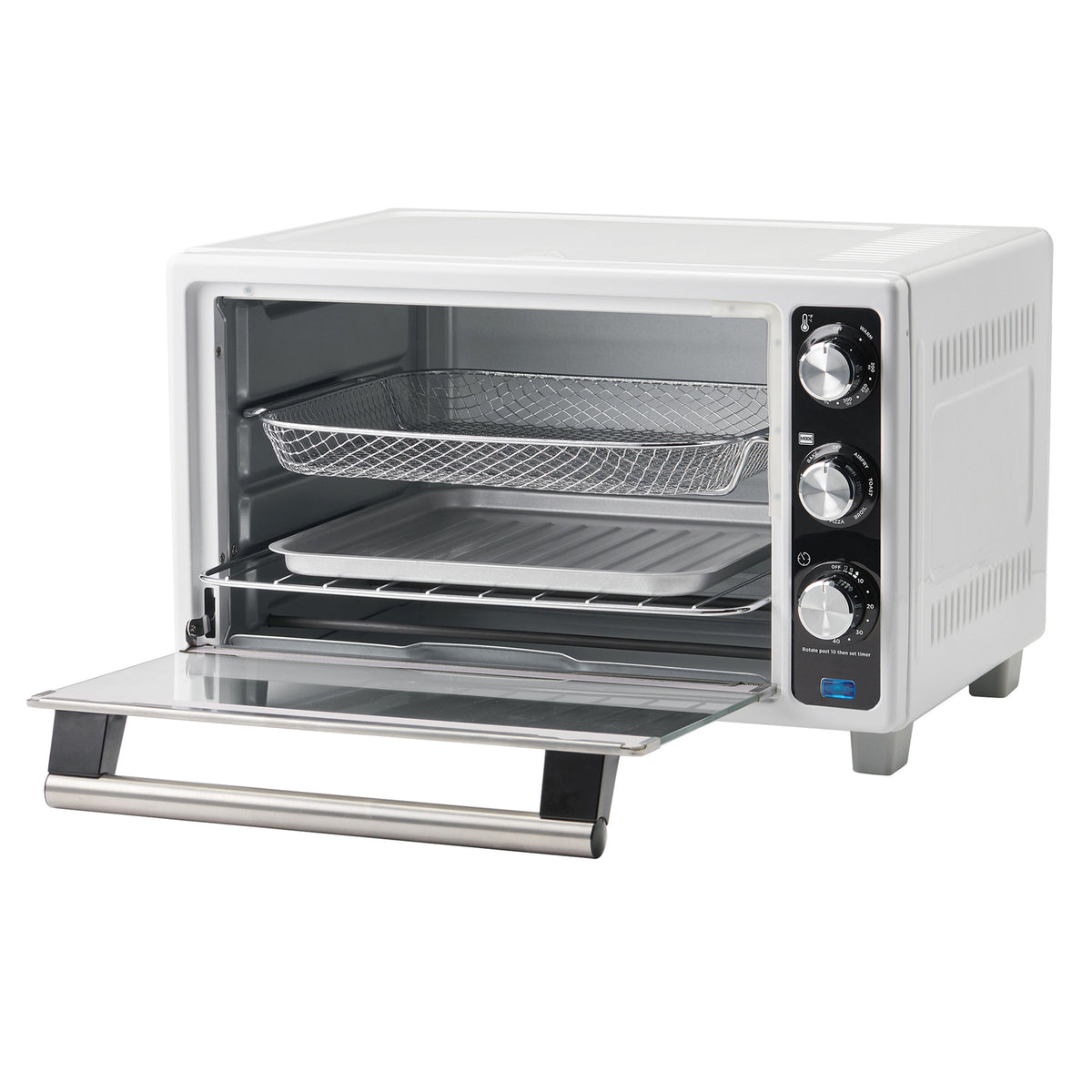 Betty Crocker BC-4637W 1,500-Watt Air Fryer Toaster Oven, White