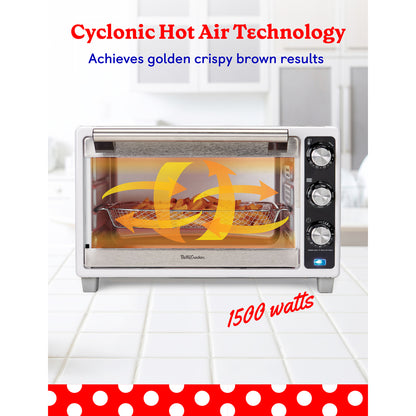 Betty Crocker BC-4637W 1,500-Watt Air Fryer Toaster Oven, White