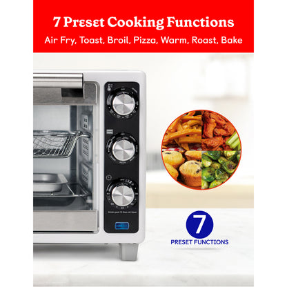 Betty Crocker BC-4637W 1,500-Watt Air Fryer Toaster Oven, White