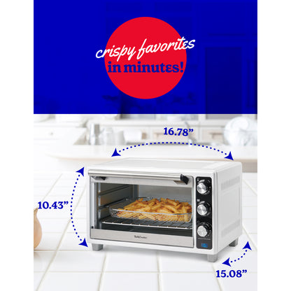 Betty Crocker BC-4637W 1,500-Watt Air Fryer Toaster Oven, White