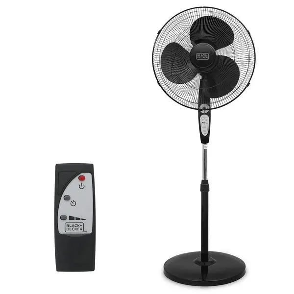 BLACK+DECKER 18-Inch Stand Fan with Remote Control and Adjustable Features (Model BFSR18B)