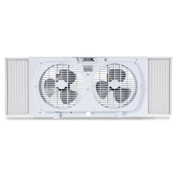 BLACK+DECKER 9-inch Dual Window Fan BFW9M – Reversible, 2-Speed Portable Air Circulator