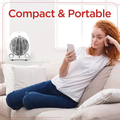 BLACK+DECKER BHD101W Portable Desktop Heater, White