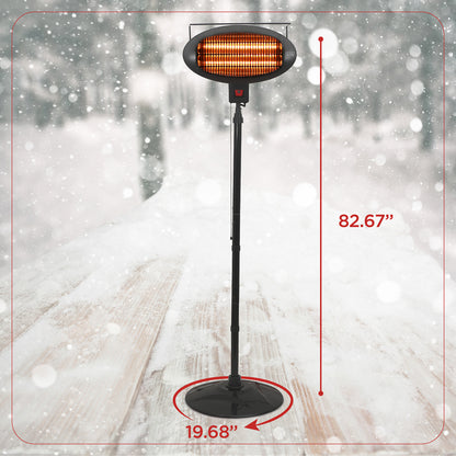 BLACK+DECKER BHOF04 Outdoor Patio Electric Heater, 1,500-Watt Halogen Tower Heater