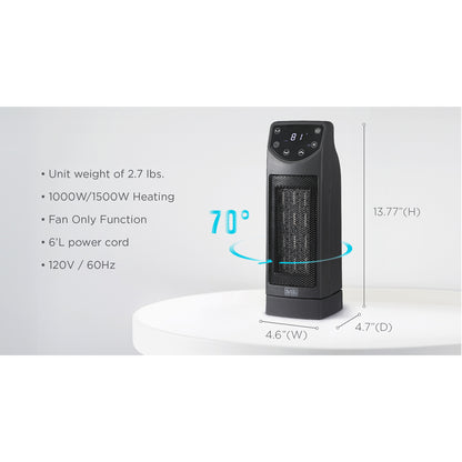 BLACK+DECKER BHTC650R 1,500-Watt Oscillating Ceramic Space Heater with Remote