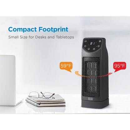 BLACK+DECKER BHTC650R 1,500-Watt Oscillating Ceramic Space Heater with Remote