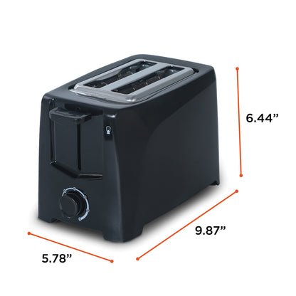 COMMERCIAL CHEF CCT2201B 2-Slice Black Toaster