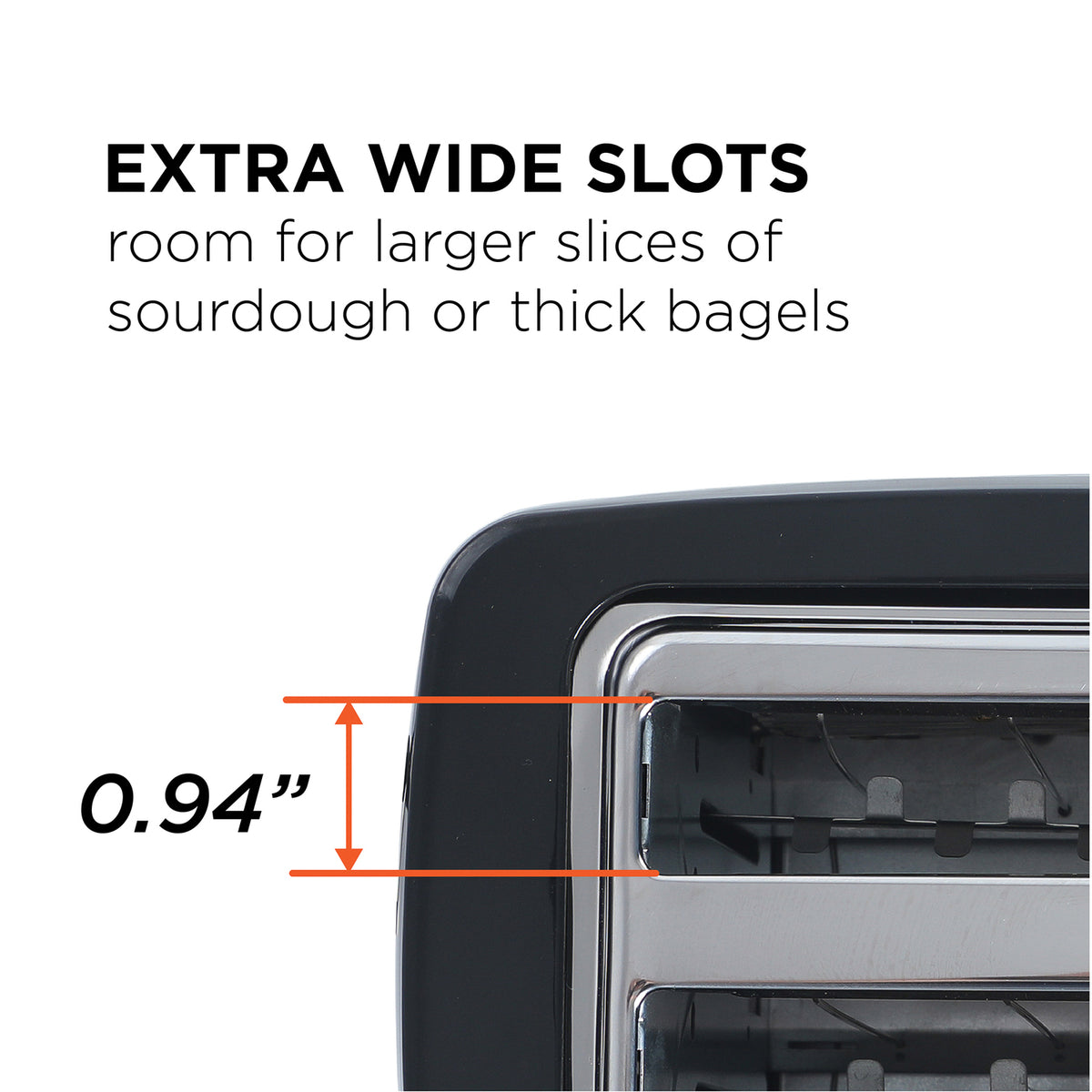COMMERCIAL CHEF CCT2201B 2-Slice Black Toaster