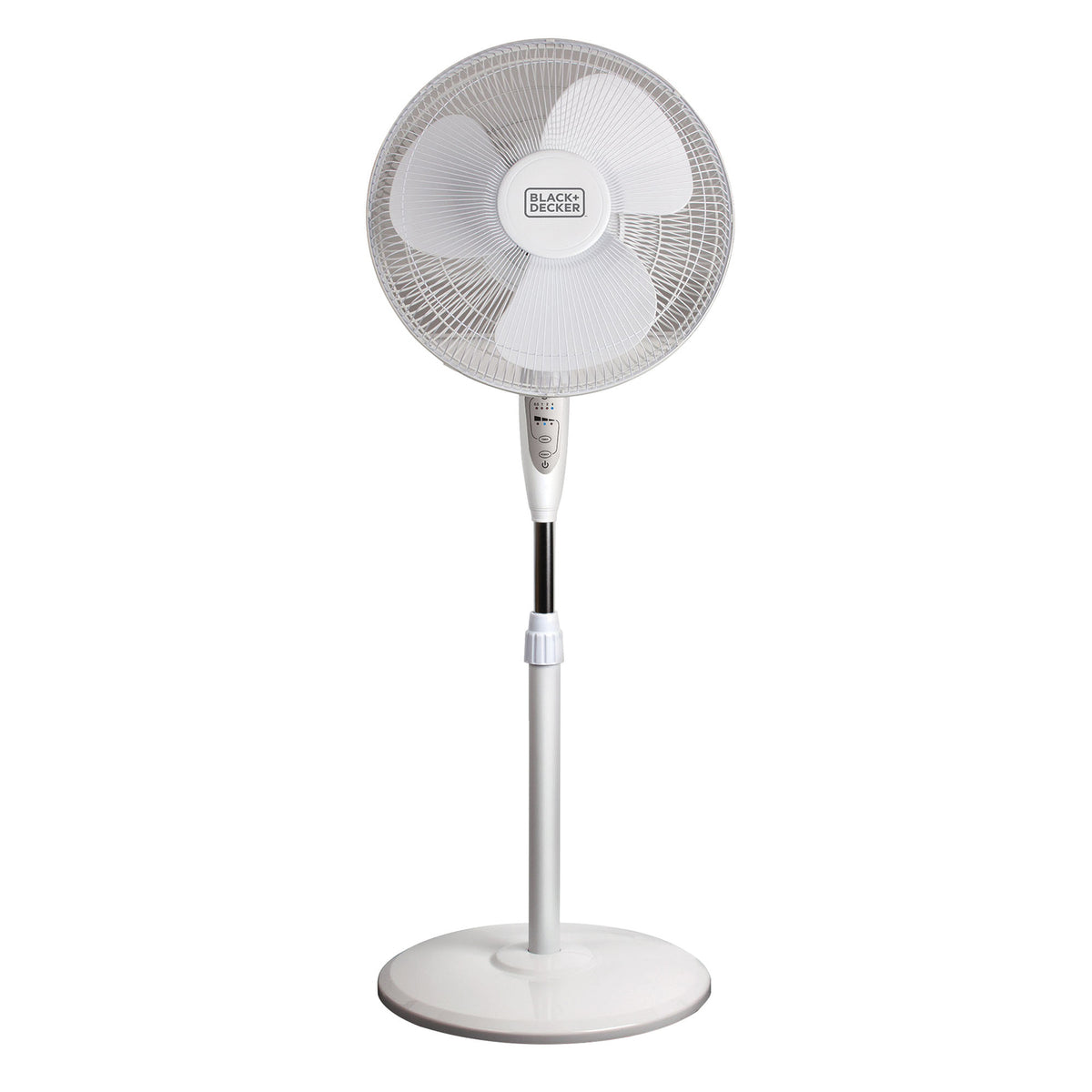 BLACK+DECKER BFSR16W 16-Inch Stand Fan with Remote, White