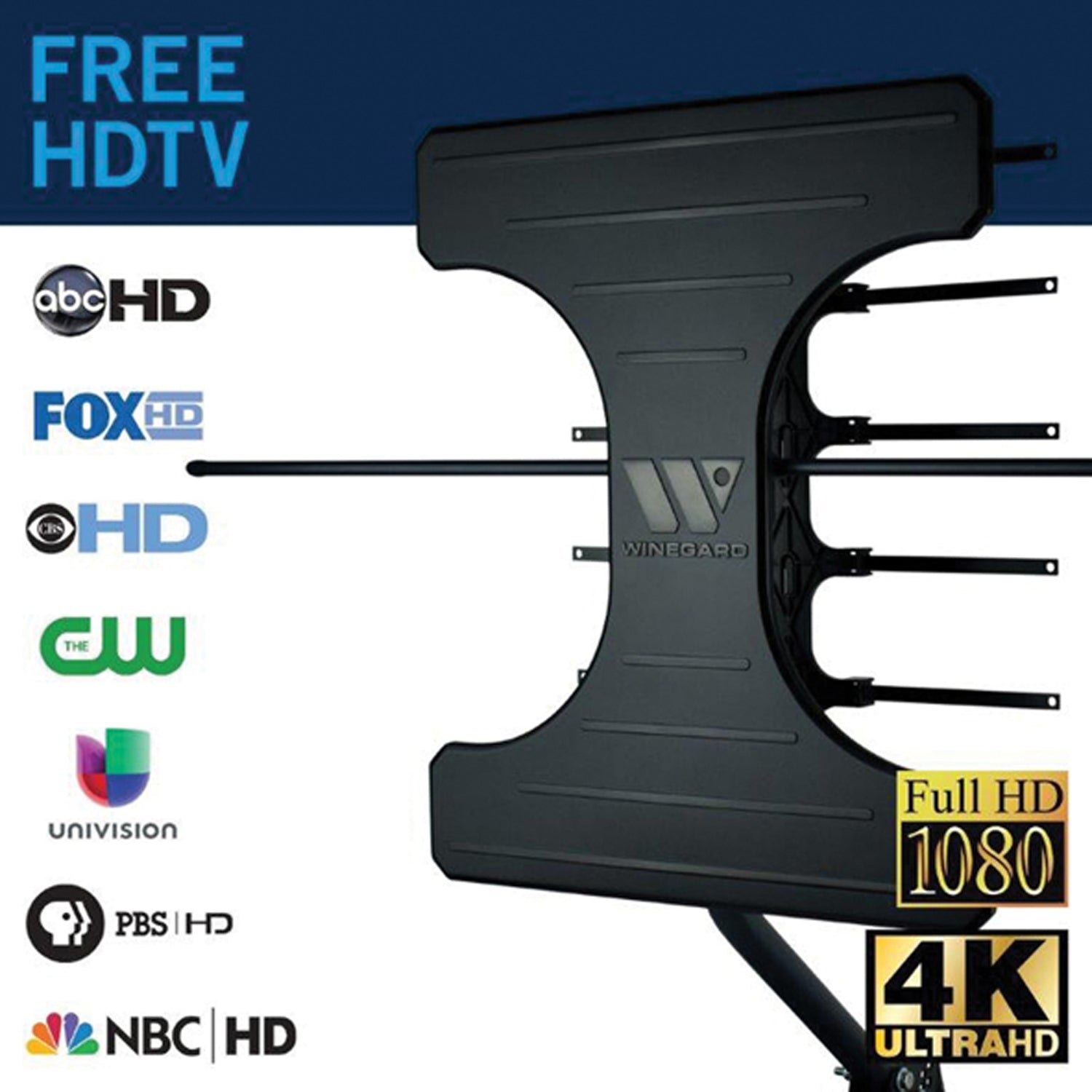 Winegard Elite 7550 WE7550A Outdoor TV Antenna with 70+ Mile Range, 4K UHD and ATSC 3.0