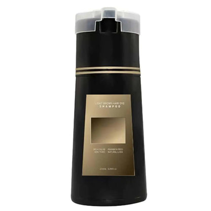 KAFJED Hair Dye Shampoo Hair Instant Dye Shampoo Hair Dye Shampoo 3 in 1 Shampoo Long Lasting for Women & Men (Light Brown) Atticus Goods