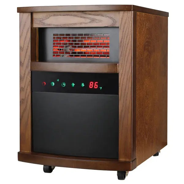 Comfort Glow QEH1408 Infrared Quartz Furnace – 1,500-Watt Portable Space Heater with Adjustable Thermostat and Remote Control