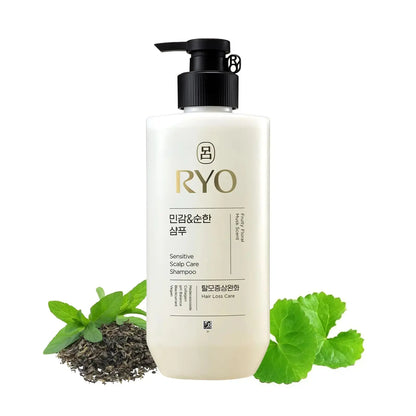 RYO Sensitive Scalp Care Shampoo with Korean Ginseng & Caffeine - Soothing and Relief for All Hair Type Anti Loss Care Dermatologist Tested 16.2 Fl Oz. Atticus Goods