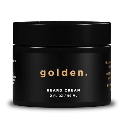 Golden Grooming Beard Oil & Balm Bundle for Men – Natural Growth Kit with Shea Butter – Tame Moisturize & Style Your Beard - Beard Cream 2 Oz Atticus Goods