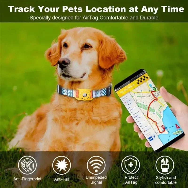 Digital Printing Collar for Apple Airtag - Pets Accessories Atticus Goods