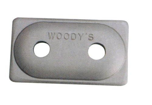 Woody's ADA2-3775-B Angled Double Digger Aluminum Support Plates, 5/16-Inch, 48-Piece Package